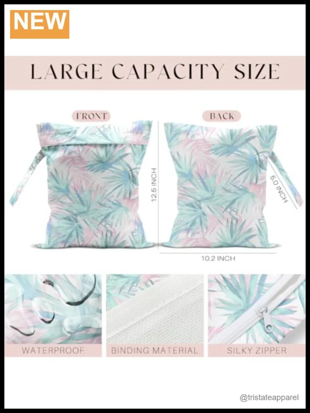 Wet Dry Bag for Swimsuit Beach Travel Essentials Toiletry Dirty Clothes Yoga